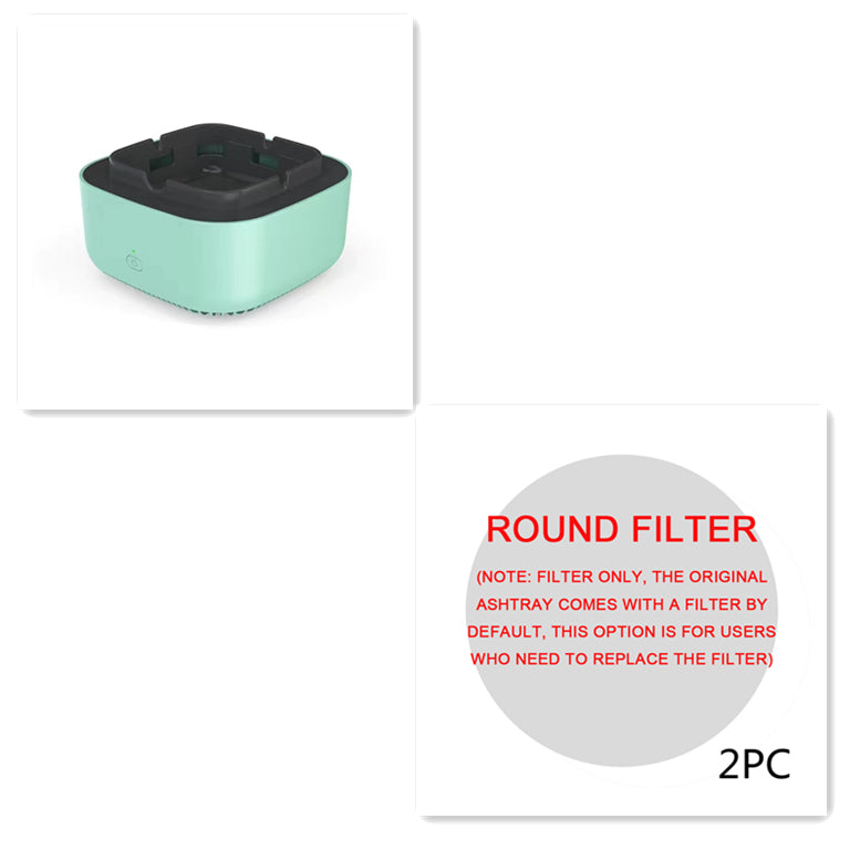 Cenicero con purificación de aire y eliminación de humo, purificación aniónica, práctico purificador automático, cenicero portátil para coche
