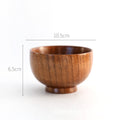 Cuenco de madera estilo japonés, tazón de madera para arroz y sopa, tazón para ensalada, recipiente de comida, tazón grande y pequeño para niños, utensilios de mesa de madera.