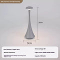 Lámpara de mesa recargable portátil de aluminio para dormitorio, luz ambiental de cabecera
