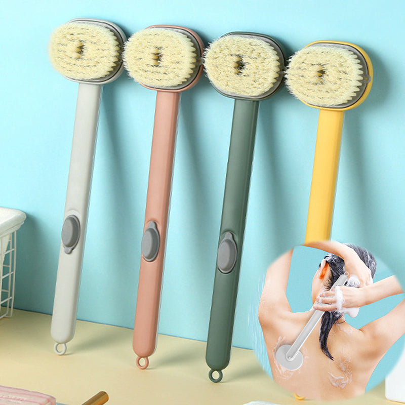 Cepillo de ducha doble propósito multifuncional desmontable, cepillo de baño para espalda, esponja de baño, cepillos limpiadores con mango, masajeador, cepillo de baño y artilugios