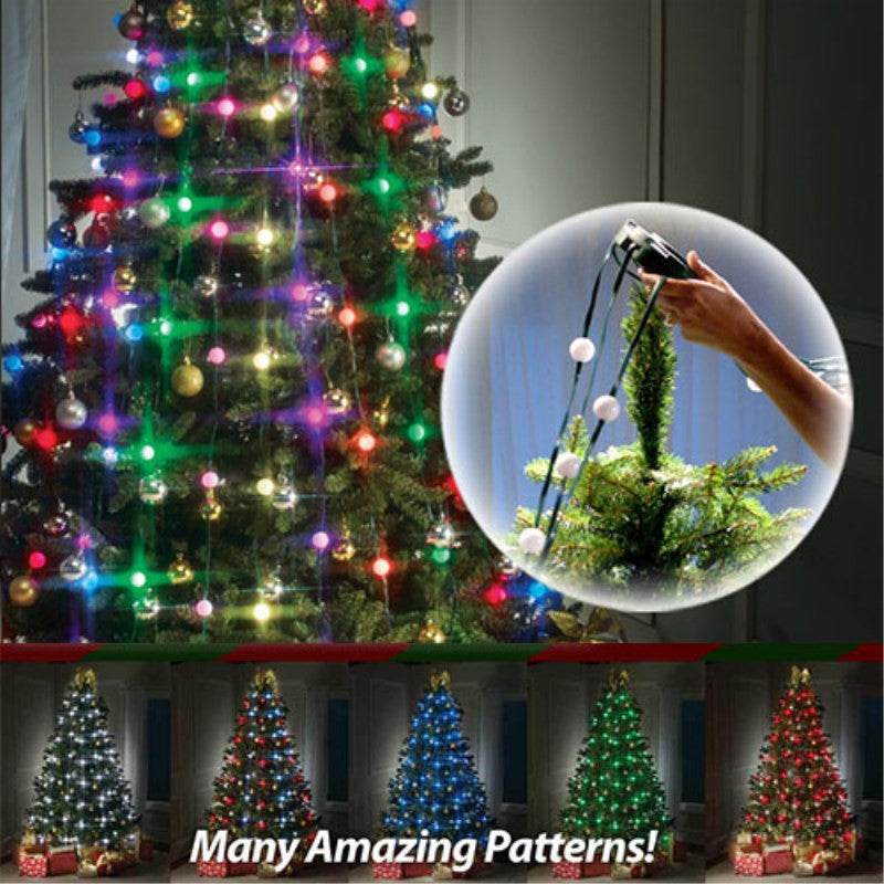 64 luces deslumbrantes Shower Tree Espectáculo de luces para árbol de Navidad