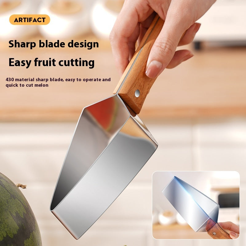 Nuevo cortador de sandía, artefacto para cortar sandía, cortador de acero inoxidable 430, rebanador de melón para el hogar, cuchillo triangular para cortar fruta, cuchillo de cocina, aparatos de cocina