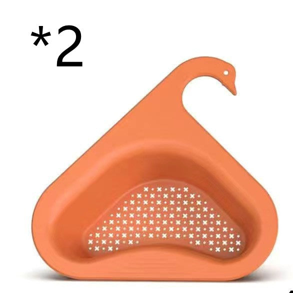Cesto de drenaje colgante para fregadero, filtro de frutas y verduras, cesta de drenaje para cocina, cesta de drenaje de cisne para separación de residuos secos y húmedos