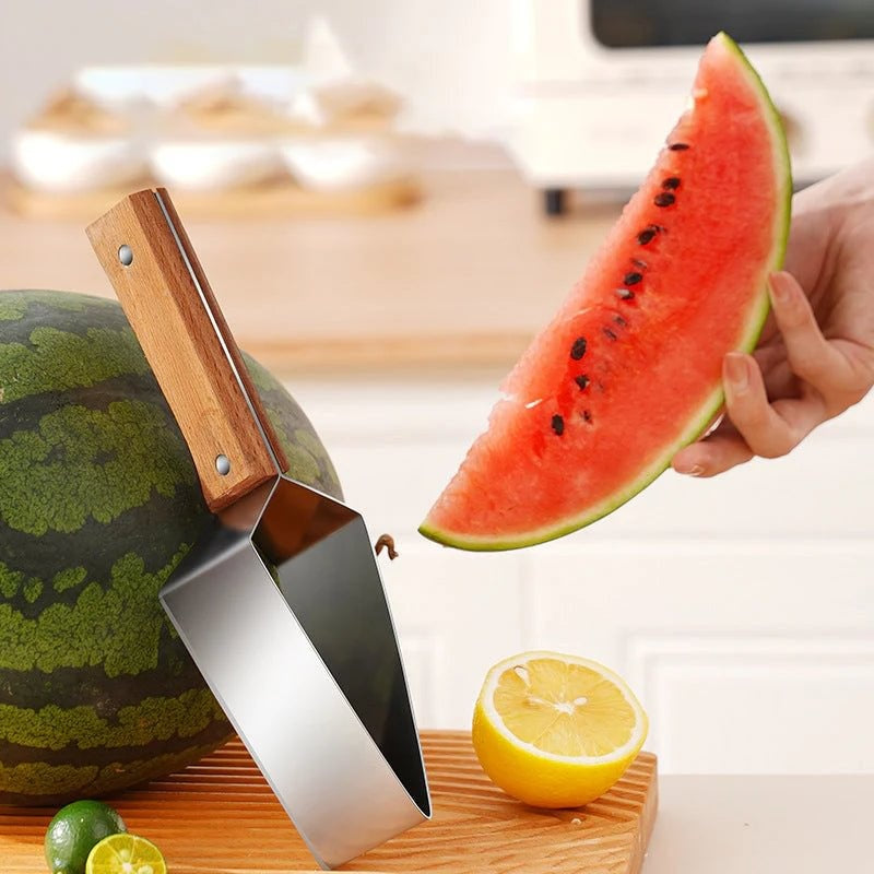 Nuevo cortador de sandía, artefacto para cortar sandía, cortador de acero inoxidable 430, rebanador de melón para el hogar, cuchillo triangular para cortar fruta, cuchillo de cocina, aparatos de cocina