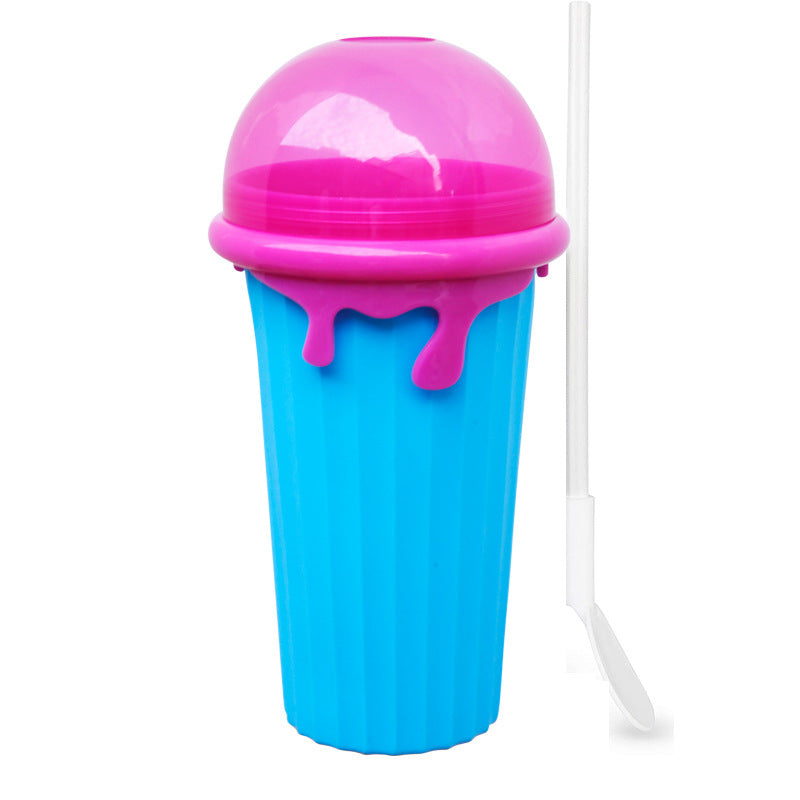Vaso para granizados de gran capacidad de 500 ml, botella de agua de jugo casero para exprimir en verano, taza de arena para batidos congelados rápidamente, taza mágica de granizados de helado de enfriamiento rápido, aparatos de cocina