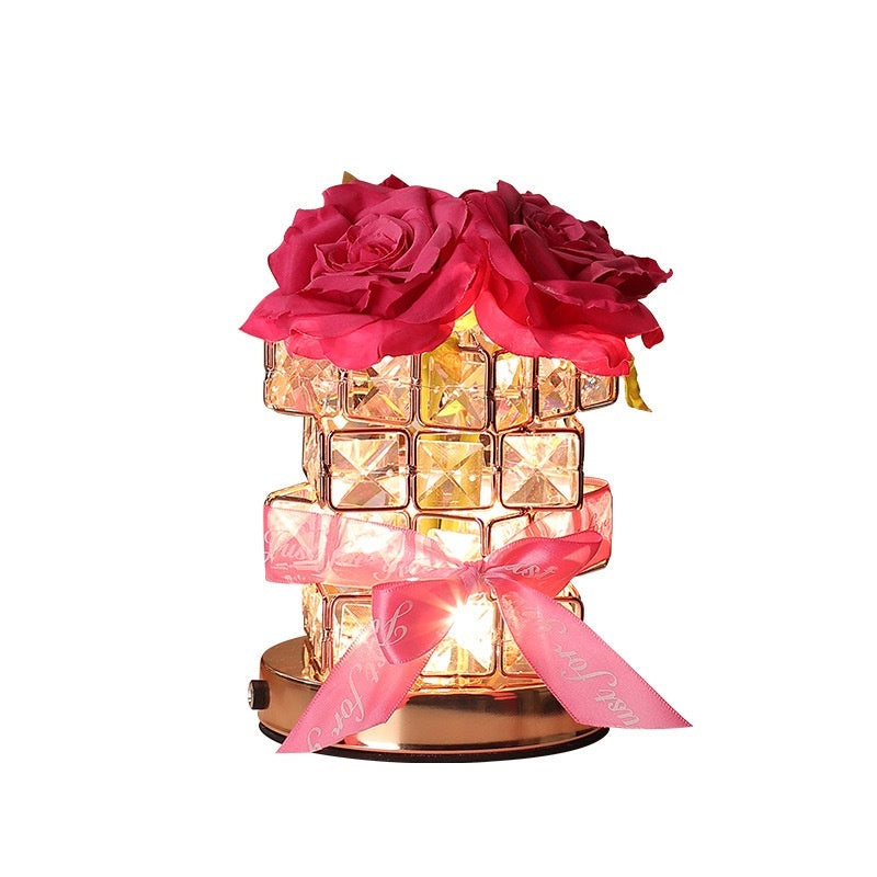 Lámpara de mesa ambiental 520 Gift Rose Cube