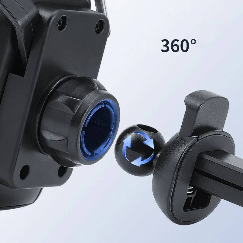 Soporte para teléfono de coche con forma de asiento de carreras, clip para teléfono móvil con ventilación de aire, rotación de 360 grados, soporte para teléfono celular para interior de coche