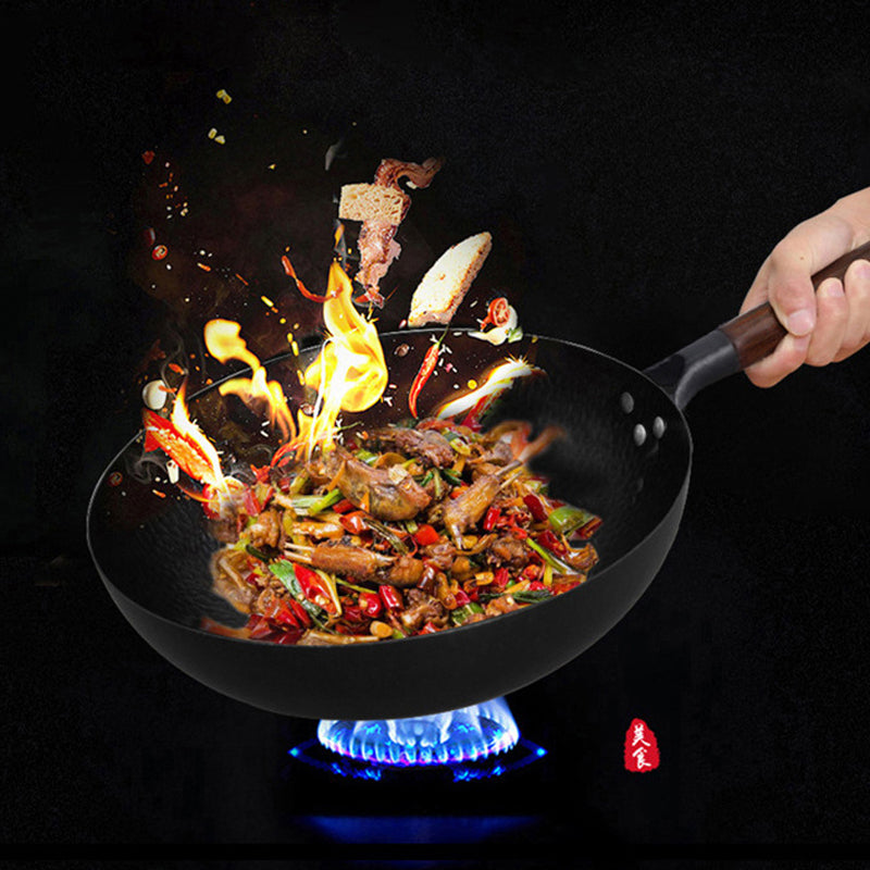 Sartén de hierro tradicional, Wok de hierro hecho a mano