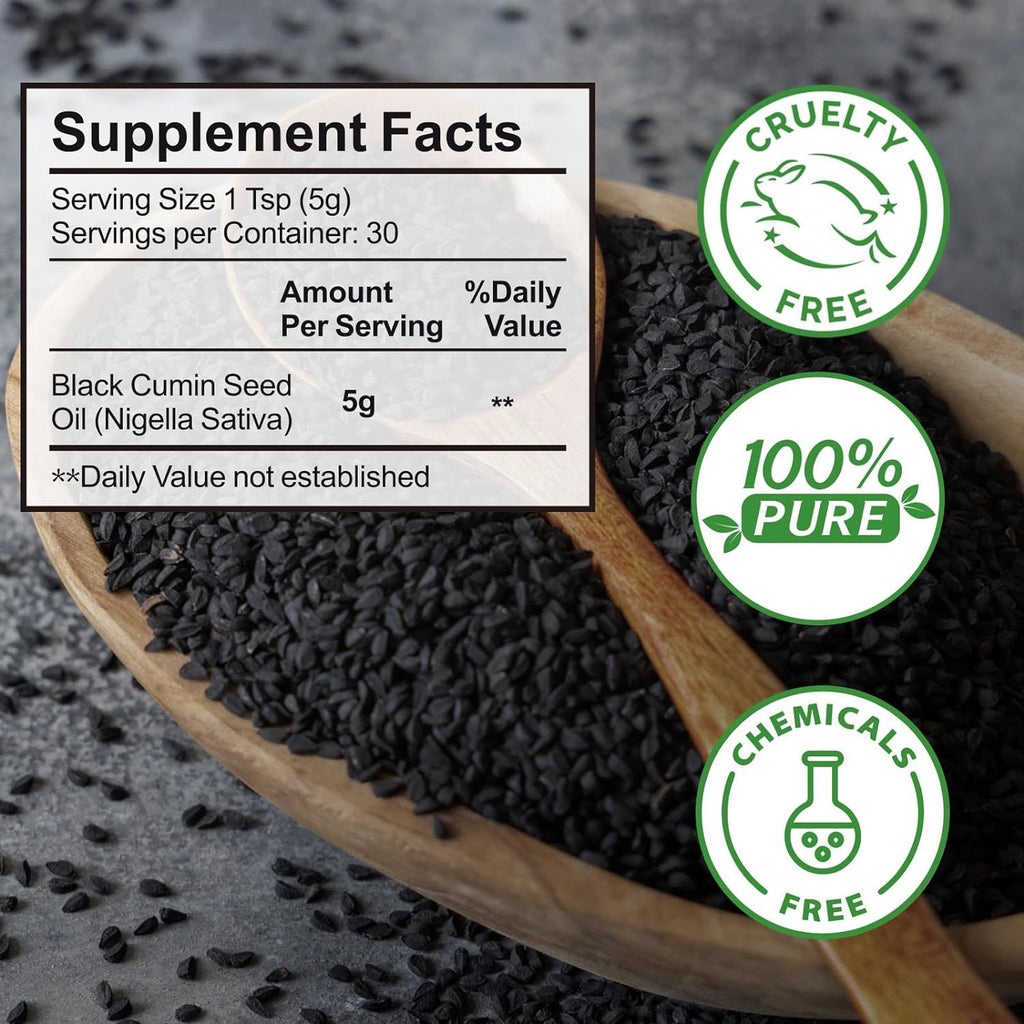 Gotas de aceite de semilla negra con vitaminas