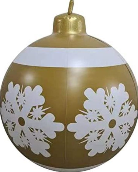 Bolas de adorno navideño de PVC para exteriores de 60 CM, bolas decoradas inflables de PVC, bolas gigantes grandes, adornos para árboles de Navidad, juguete de bola