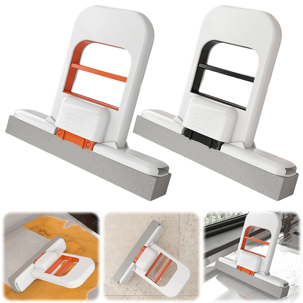 Mopa de escritorio mini de mano plegable, pequeña, de algodón, herramienta de limpieza de esponja para baño, cocina, escritorio, vidrio, sala de estar, coche