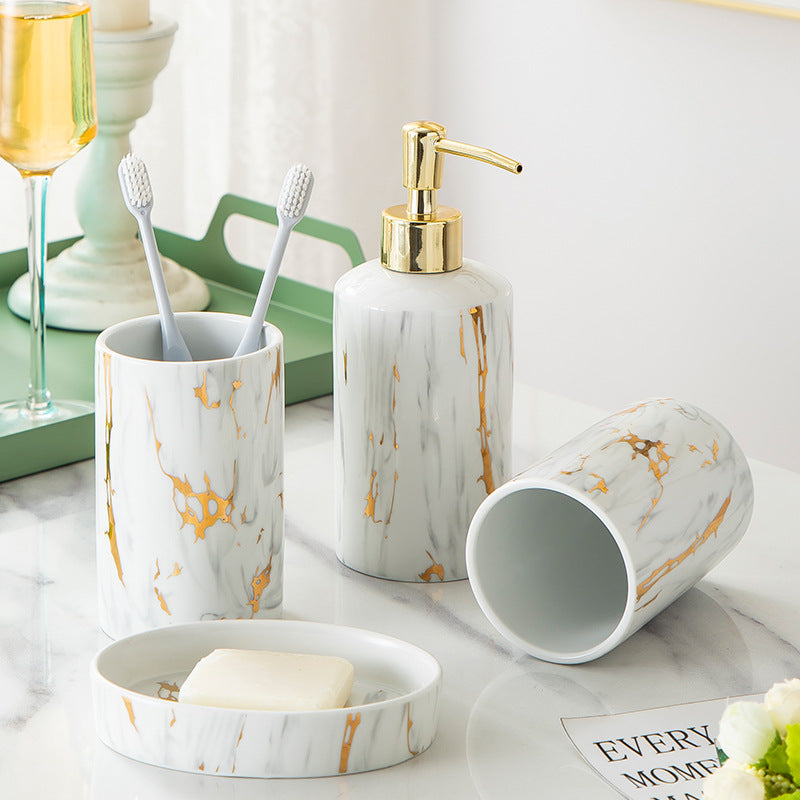 Kit de lavado de mármol de cerámica para baño