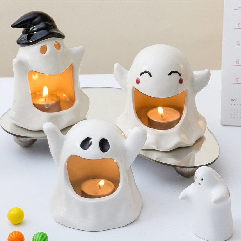 Adornos Artesanales de Cerámica del Festival Especial de Fantasmas de Halloween