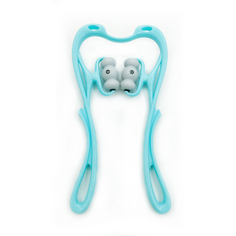 Masajeador de cuello para alivio del dolor, tejido profundo, rodillo de cuello de 360 grados con 96 puntos de presión, rodillo de masaje Neckbud para cuello, hombros, cintura, piernas, pies, herramienta relajante de mano
