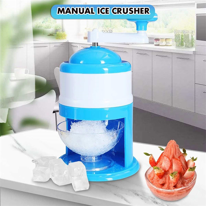 Trituradoras de hielo manuales portátiles, afeitadora de hielo manual, máquina para raspar hielo, licuadora, herramientas para hacer batidos para el hogar, la cocina, bar, mezclador de hielo, utensilios de verano