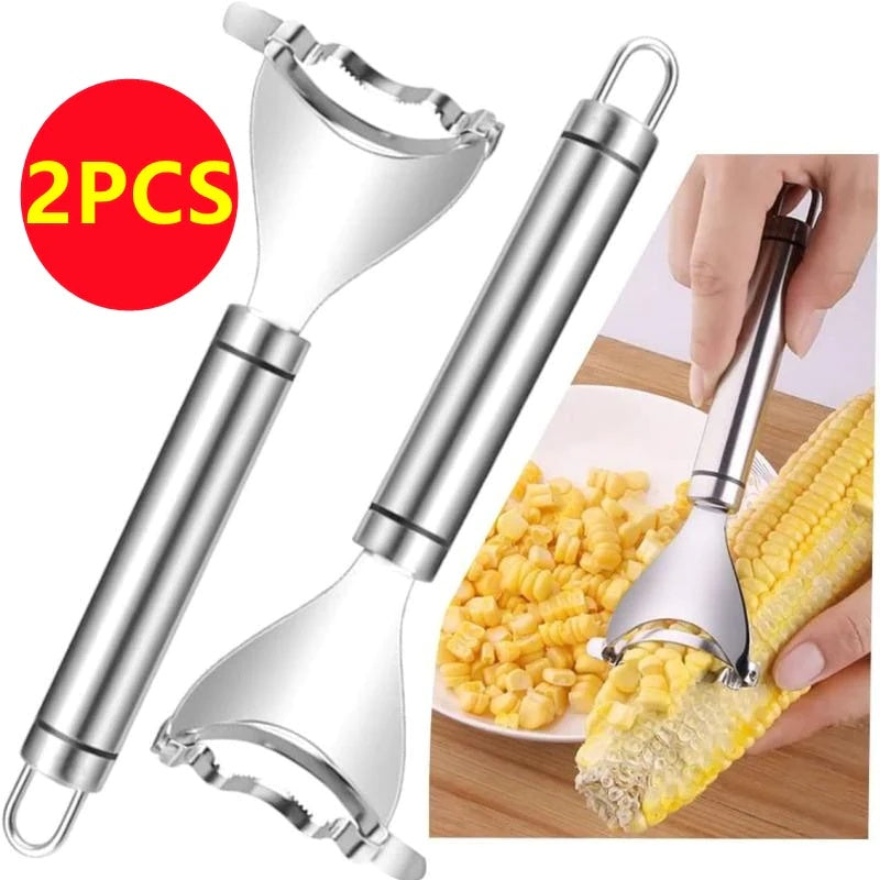 Cepillo para desgranar maíz de acero inoxidable para cocina doméstica