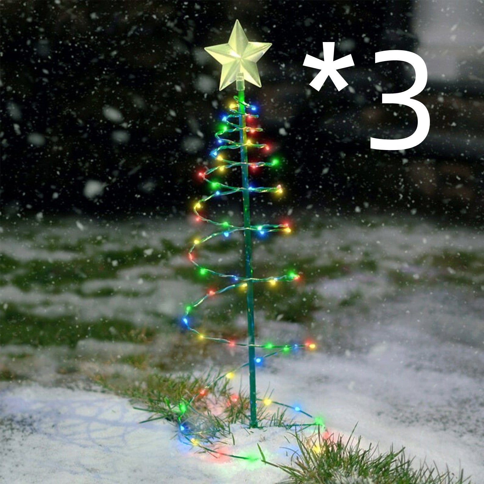 Decoración de árbol de Navidad, iluminación para patio exterior