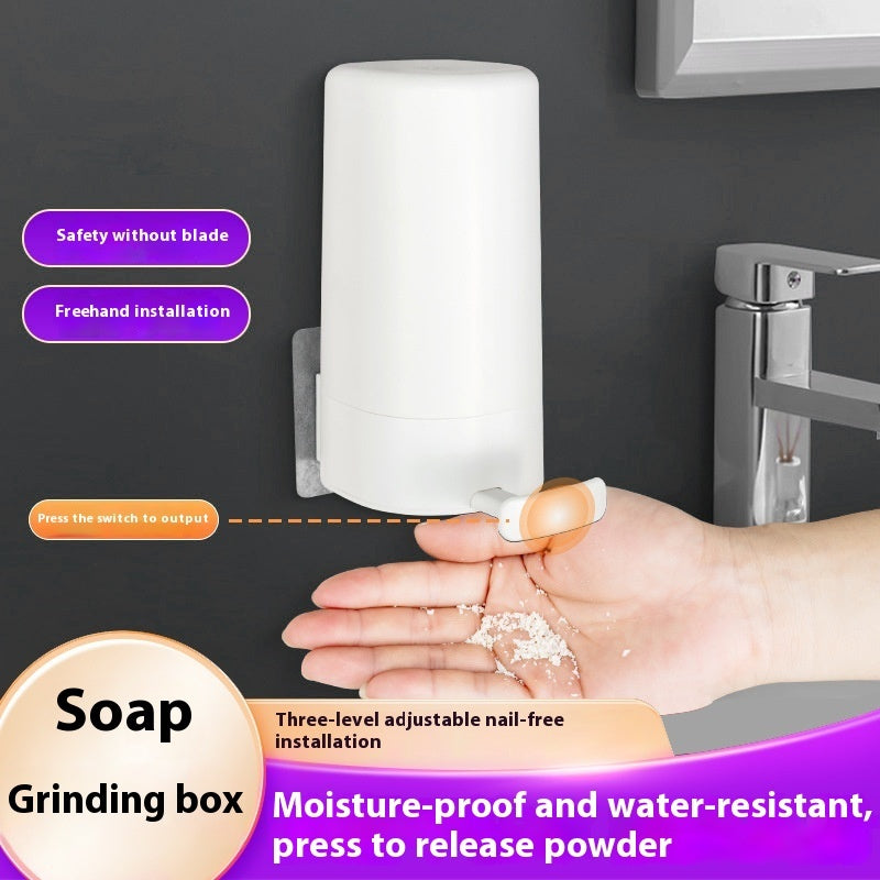 Dispensador de jabón en polvo, caja de jabón de pared, organizador seco, caja moledora de jabón en polvo para restaurantes, cocinas, oficinas, gimnasios, hoteles