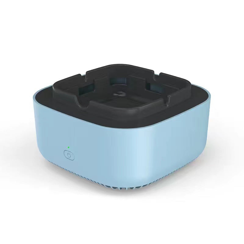Cenicero con purificación de aire y eliminación de humo, purificación aniónica, práctico purificador automático, cenicero portátil para coche