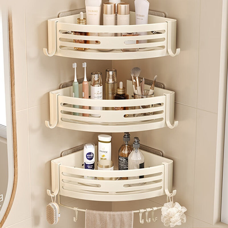 Estante triangular portátil elevado para almacenamiento de baño