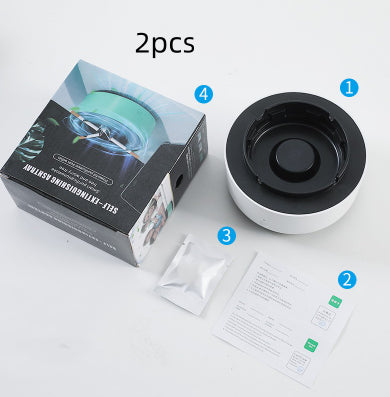 Cenicero con purificación de aire y eliminación de humo, purificación aniónica, práctico purificador automático, cenicero portátil para coche