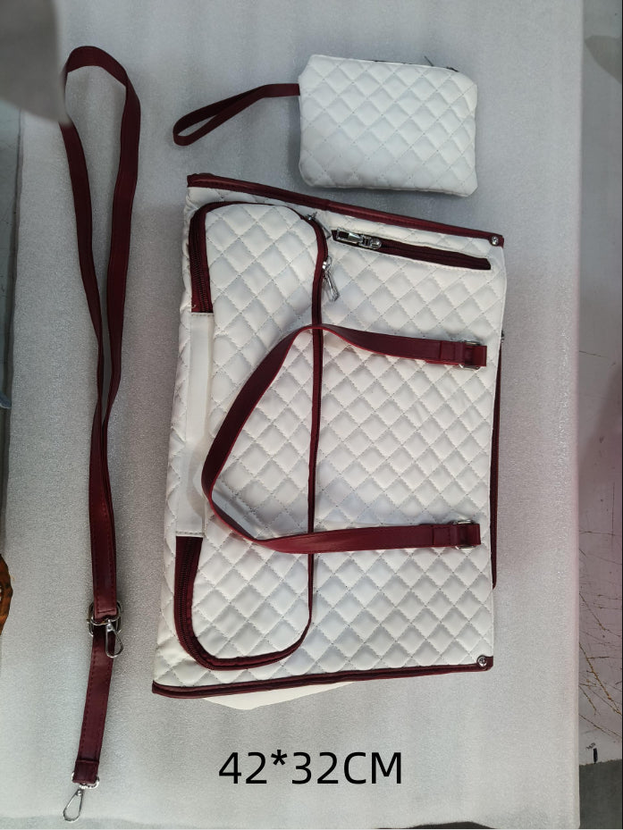 Bolsa de almuerzo de moda para mujer, bolsa térmica de aislamiento para almuerzo, bolsa de ordenador cruzada a prueba de fugas, bolso acolchado de gran capacidad con monedero