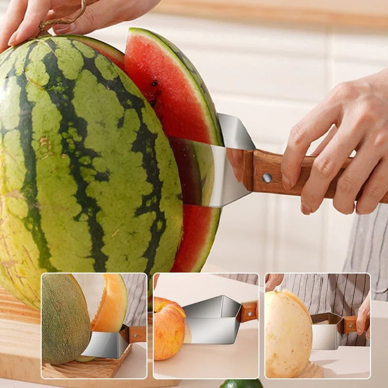Nuevo cortador de sandía, artefacto para cortar sandía, cortador de acero inoxidable 430, rebanador de melón para el hogar, cuchillo triangular para cortar fruta, cuchillo de cocina, aparatos de cocina