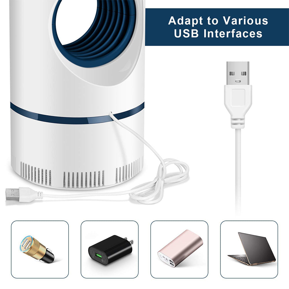 Lámpara fotocatalítica antimosquitos de ojo pequeño USB para embarazadas, silenciosa, de succión LED