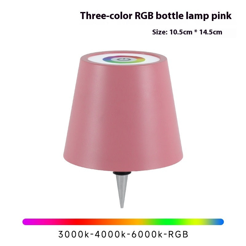 Luces LED Recargables para Botellas de Vino Lámpara de Mesa de Metal para Botellas de Vino Recargable