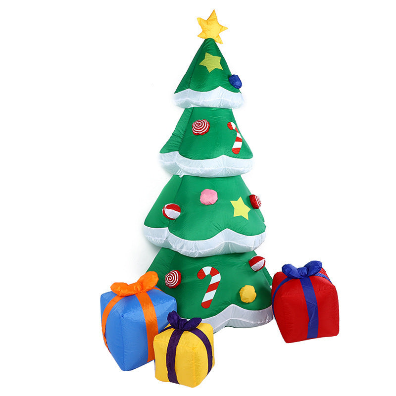 Luces LED de Navidad, Papá Noel, árbol, muñeco de nieve inflable, decoración para patio y jardín.
