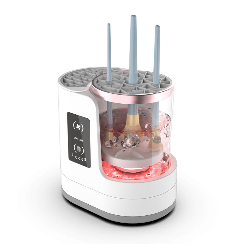 Limpiador Eléctrico de Brochas de Maquillaje, Herramienta Recargable para Limpiar Brochas de Maquillaje, Dispositivo Automático de Limpieza de Brochas de Maquillaje con Soporte