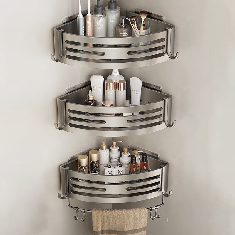 Estante triangular portátil elevado para almacenamiento de baño