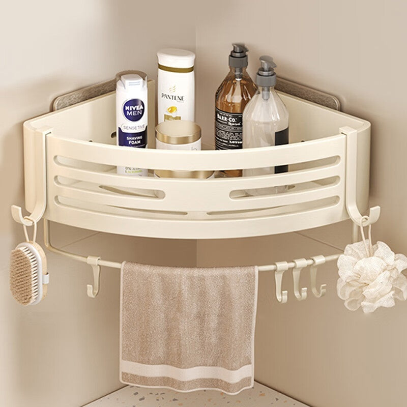 Estante triangular portátil elevado para almacenamiento de baño