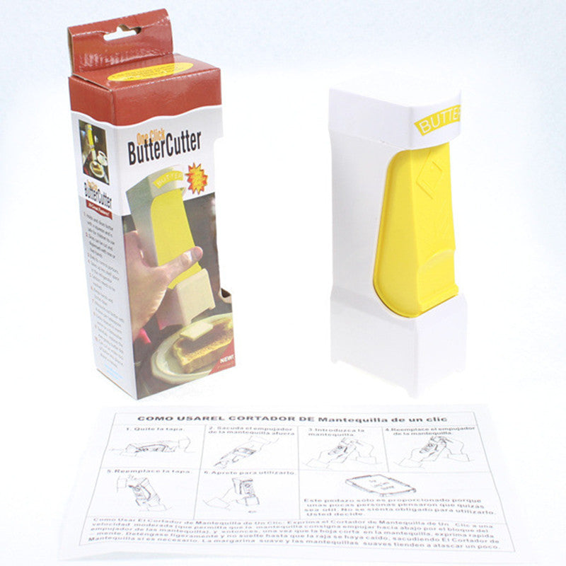 Cortador de mantequilla en barra, rebanador de queso, dispensador de un botón para cortar mantequilla, caja de almacenamiento de queso, accesorios de cocina para cocinar filetes