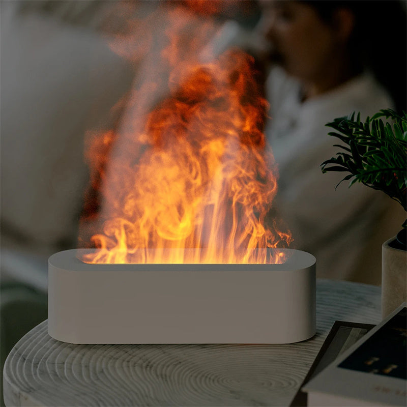Difusor de aroma de llama, humidificador de aire, pulverizador ultrasónico de niebla fría, lámpara de aceite esencial led, difusor de fuego realista