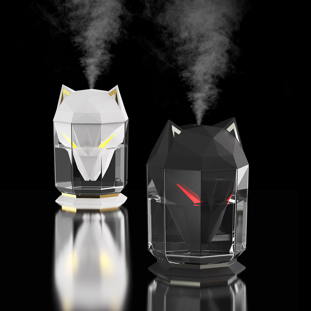 Humidificador de aire ultrasónico War Wolf Air Diffuser con luces de colores pulverizador de aire nano para escritorio del hogar