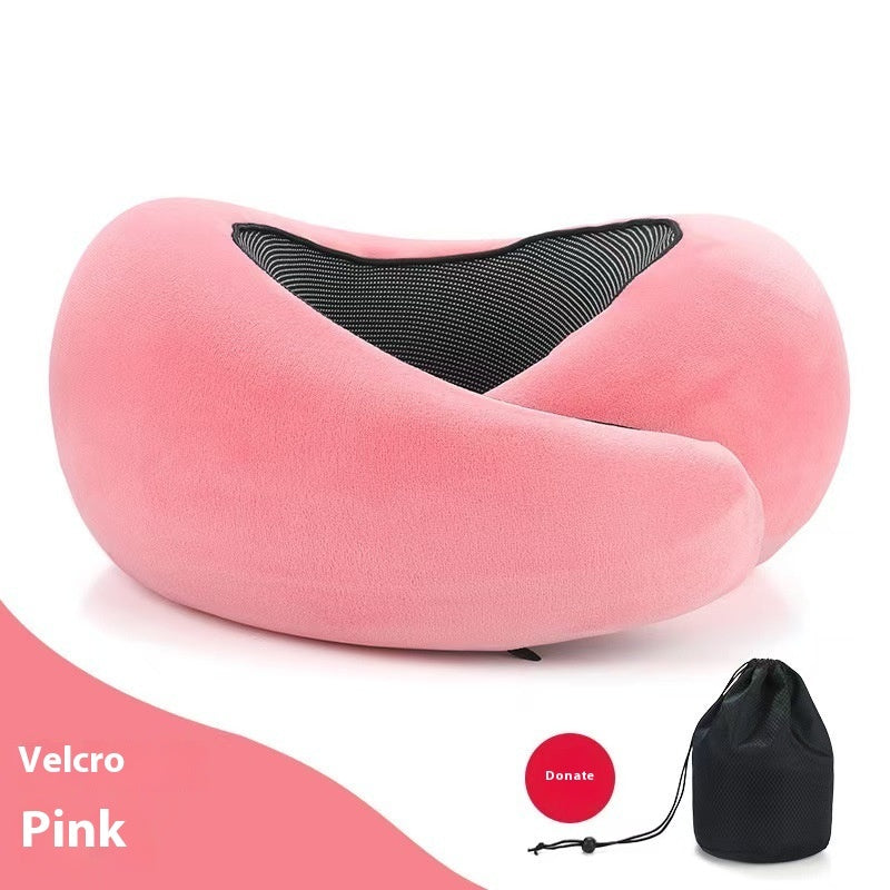 Almohada de viaje para el cuello de espuma viscoelástica suave, en forma de U, soporte ajustable, para dormir cómodamente en avión, coche, oficina, para la siesta