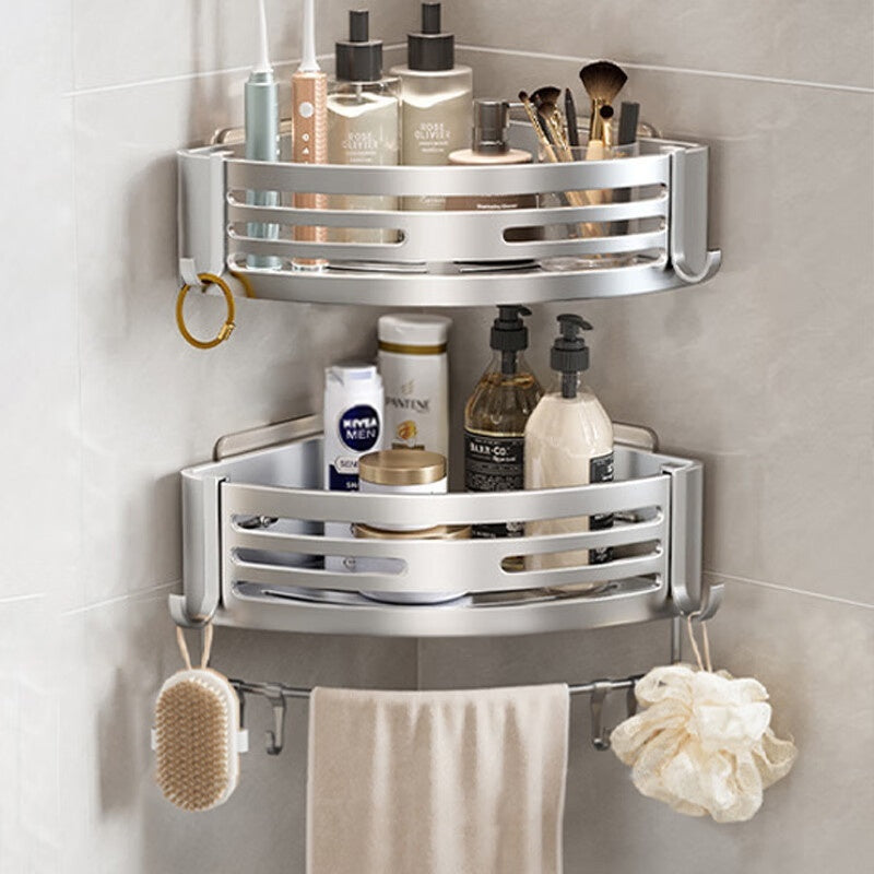 Estante triangular portátil elevado para almacenamiento de baño