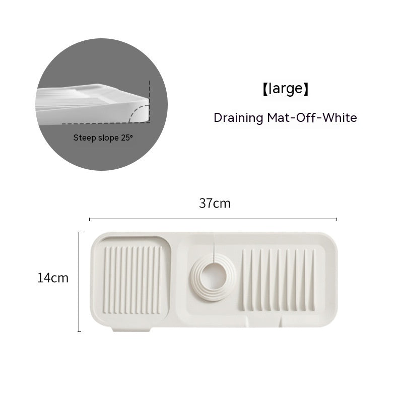 Almohadilla de silicona para grifo, accesorios de cocina, alfombrilla de baño, almohadilla de drenaje antisalpicaduras, engrosamiento impermeable de la base del grifo