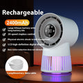 Ventilador de escritorio mini creativo 2 en 1 para matar mosquitos, matamosquitos eléctrico, ventilador recargable por USB, lámpara de noche para el hogar y suministros para exteriores