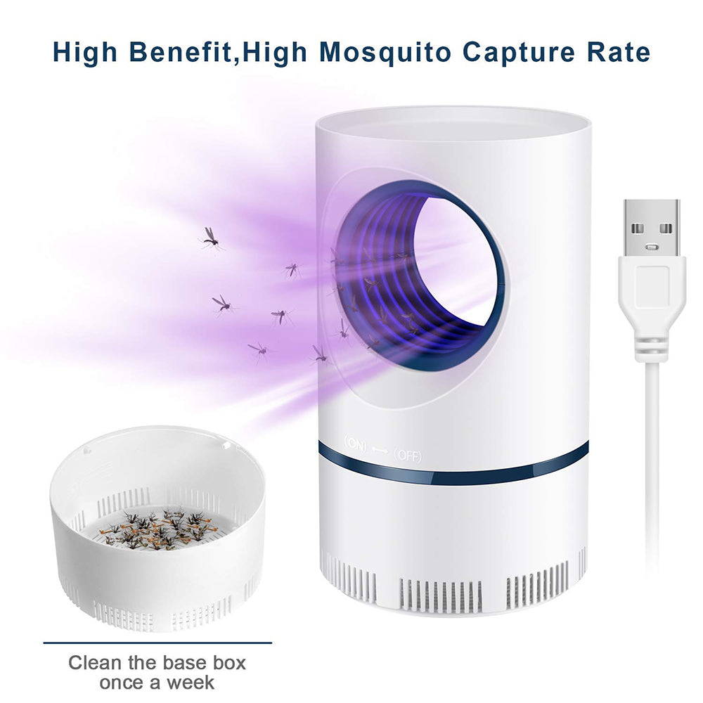 Lámpara fotocatalítica antimosquitos de ojo pequeño USB para embarazadas, silenciosa, de succión LED