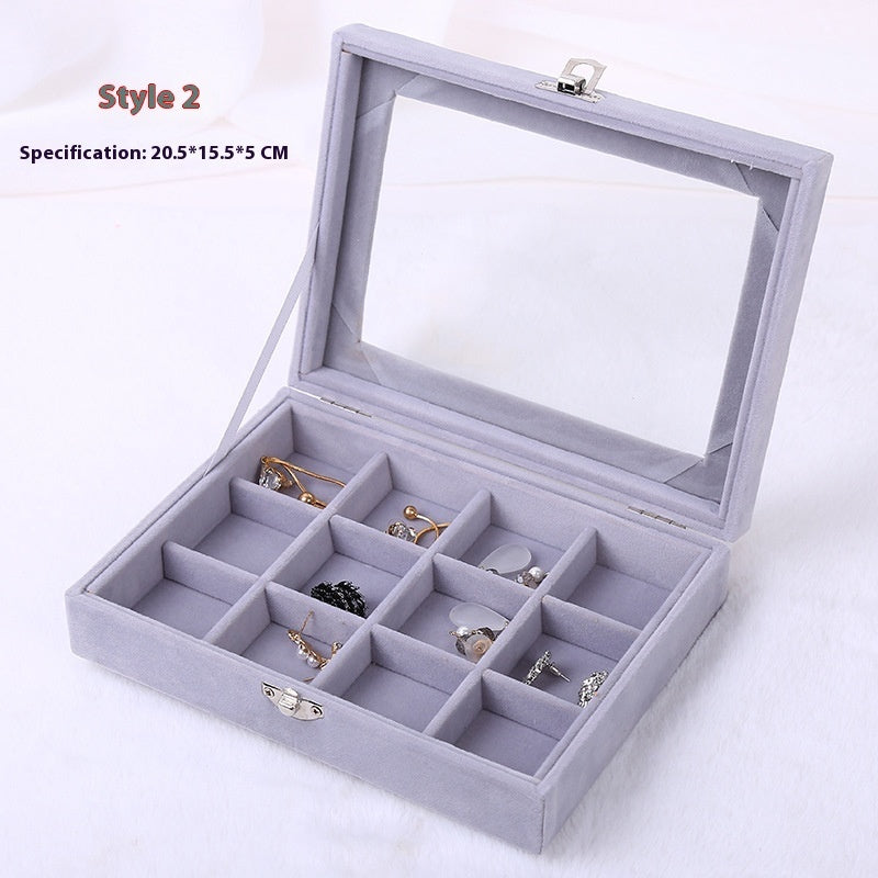 Caja de almacenamiento portátil a prueba de polvo para accesorios, color morado