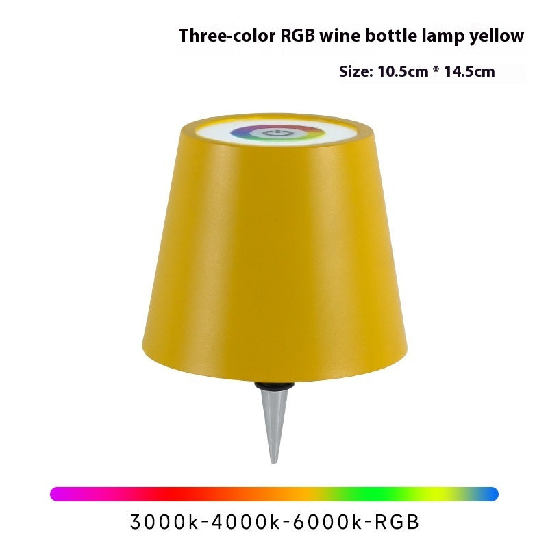 Luces LED Recargables para Botellas de Vino Lámpara de Mesa de Metal para Botellas de Vino Recargable