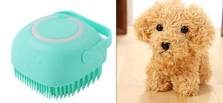 Cepillo de baño de silicona caliente para perros de Amazon Pet Products
