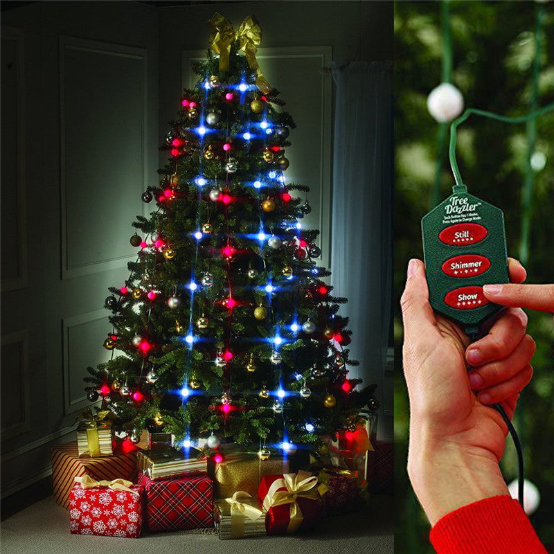 64 luces deslumbrantes Shower Tree Espectáculo de luces para árbol de Navidad