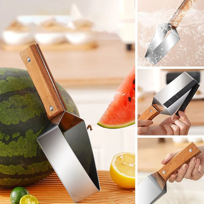 Nuevo cortador de sandía, artefacto para cortar sandía, cortador de acero inoxidable 430, rebanador de melón para el hogar, cuchillo triangular para cortar fruta, cuchillo de cocina, aparatos de cocina
