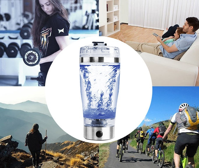 Mezclador eléctrico de batidos de proteínas USB, botella agitadora de leche y café, hervidor, deportes y fitness, taza agitadora eléctrica recargable