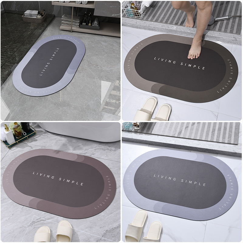 Alfombrilla de baño, alfombrilla de entrada, alfombrillas de baño súper absorbentes, alfombras de baño de secado rápido, alfombrillas de suelo antideslizantes modernas y sencillas para el hogar