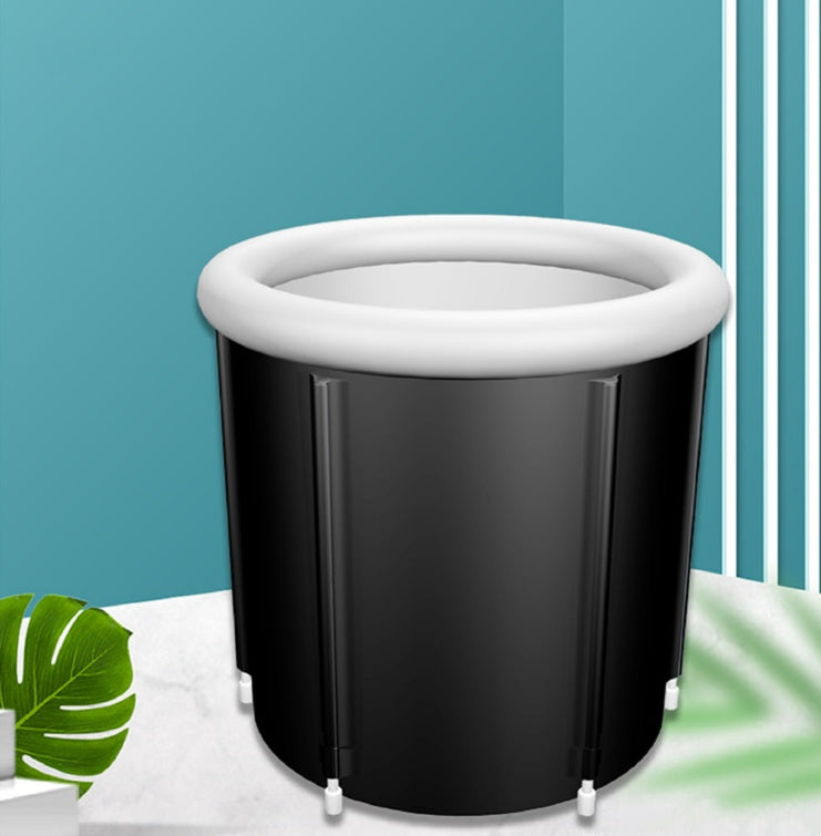 Baños de hielo portátiles Anillo de aire inflable de PVC Bañera Bañera doméstica Soporte de bañera plegable para terapia de recuperación al aire libre