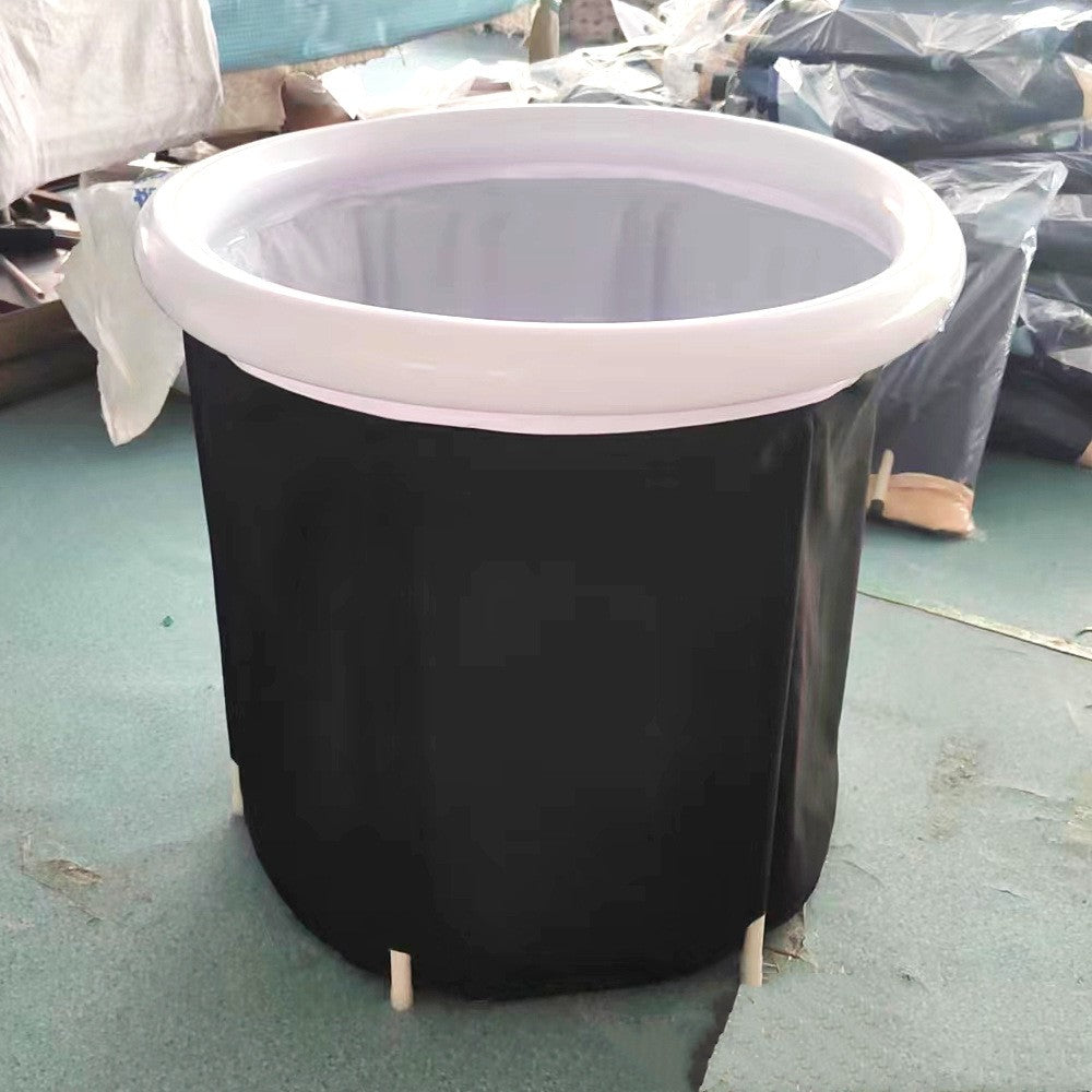 Baños de hielo portátiles Anillo de aire inflable de PVC Bañera Bañera doméstica Soporte de bañera plegable para terapia de recuperación al aire libre